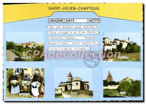 Cartes postales moderne Saint Julien Chapteuil Pas une minute pour ecrire trop occupe a ne rien faire