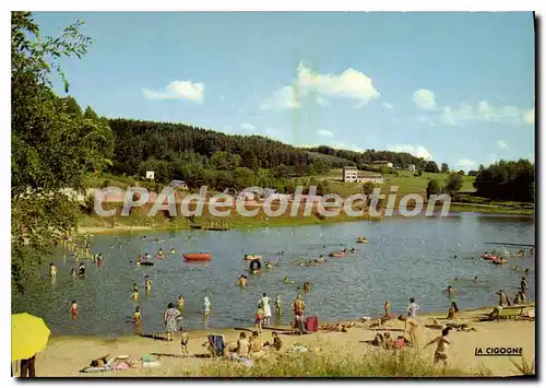 Cartes postales moderne Champagnac Le Vieux Altitude 872 M Le Plan d'eau et le Camping