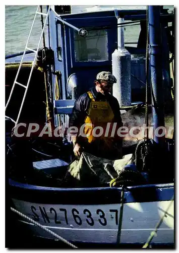 Moderne Karte La Cote d'Amour Bateau de peche dans le Port du Croisic