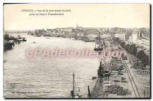 Cartes postales Nantes Vue de la rive droite du port prise du pont � Transbordeur