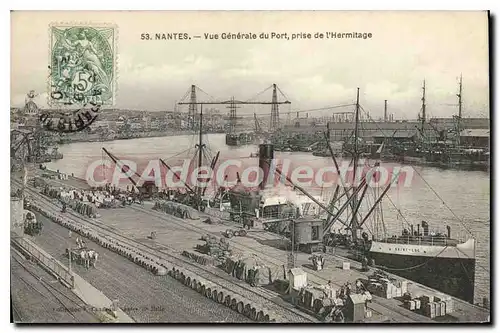 Ansichtskarte AK Nantes Vue Generale du Port prise de l'Hermitage bateau Saint-Luc