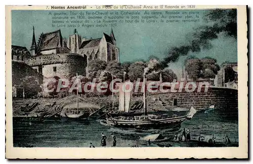 Cartes postales Nantes Ancestral La Place de la Duchesse Anne et la Rotonde en 1838