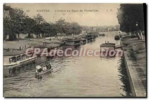 Ansichtskarte AK Nantes L'Erdre au Quai de Versailles