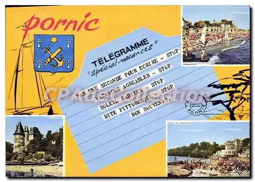 Cartes postales moderne Pornic Telegramme Special Vacances Pas Une Seconde Pour Ecrire Stop