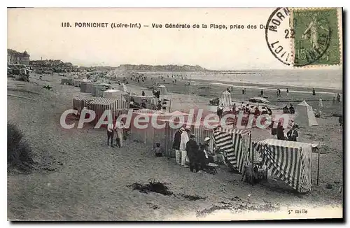 Cartes postales Pornichet Vue generale de la Plage prise des Dunes