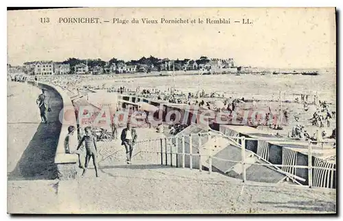 Ansichtskarte AK Pornichet Plage du vieux Pornichet et le Remblai