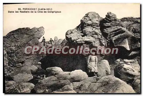 Cartes postales Pornichet Dans les Rochers de la Cote de Congrigoux