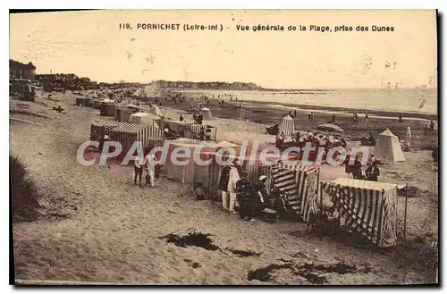 Cartes postales Pornichet Vue Generale de la Plage prise des Dunes