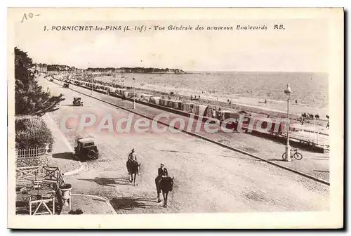 Cartes postales Pornichet les Pins Vue Generale des Nouveaux Boulevards