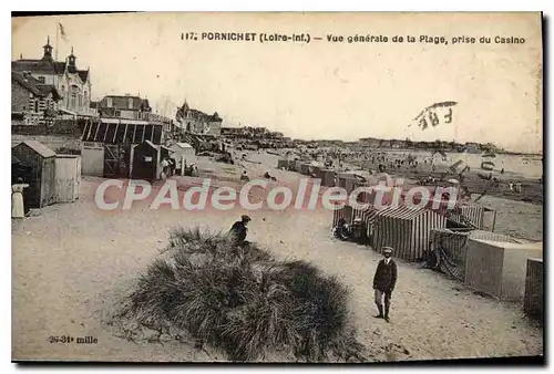Cartes postales Pornichet Vue Generale de la Plage prise du Casino