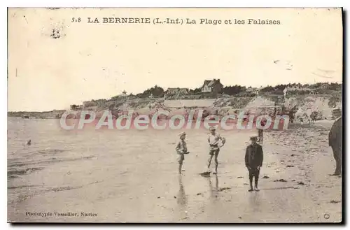 Cartes postales La Bernerie La Plage Et Les Falaises