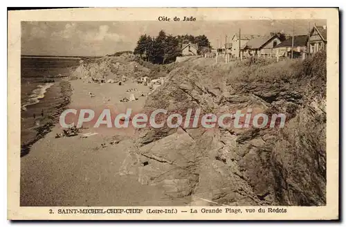 Ansichtskarte AK Saint Michel Chef Chef La Grande Plage Vue Du Redois