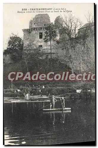 Ansichtskarte AK Chateaubriant Donjon Ruine Du Chateau Fort Au Bord De La Chere