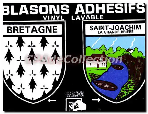 Moderne Karte Bretagne Saint Joachim La Grande Briere blasons adh�sifs