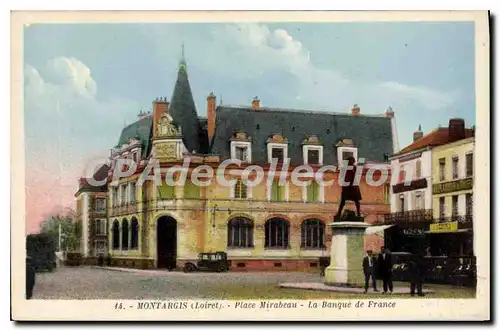 Cartes postales Montargis Place Mirabeau La Banque De France