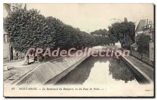 Ansichtskarte AK Montargis Le Boulevard Du Rempart Vu Du Pont De Patis