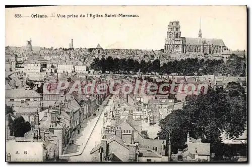 Cartes postales Orleans Vue Prise De I'Eglise Saint Marceau