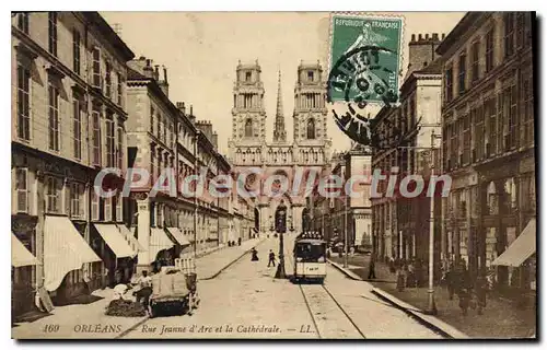 Ansichtskarte AK Orleans Rue Jeanne D'Arc Et La Cathedrale