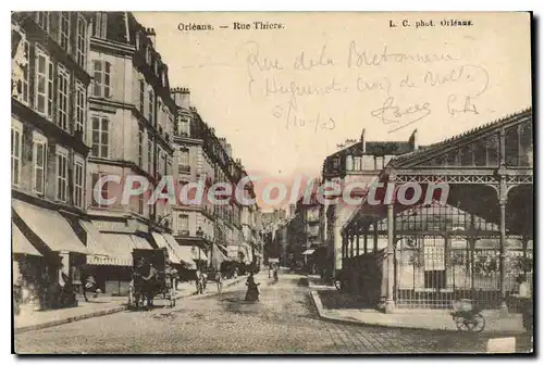 Cartes postales Orleans Rue Thiers