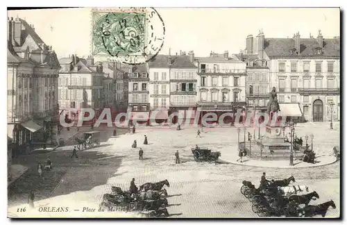 Cartes postales Orleans Place Du Martroi