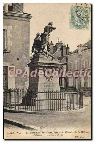 Ansichtskarte AK Orleans Le Monument Des Aydes 11 octobre 1870