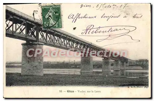 Ansichtskarte AK Gien Viaduc Sur La Loire