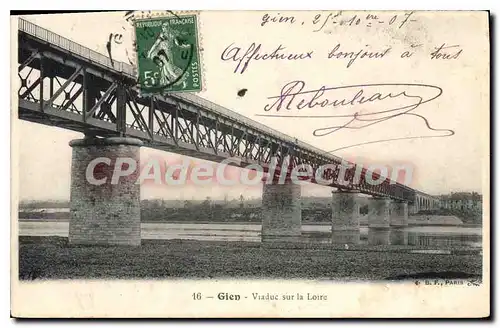 Cartes postales Gien Viaduc Sur La Loire