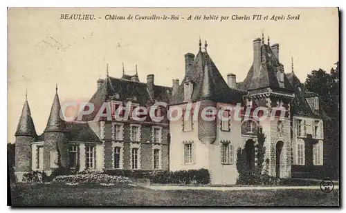 Cartes postales Beaulieu Chateau De Courcelles Le Roi Agn�s Sorel Charles VII