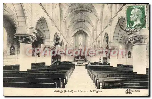 Ansichtskarte AK Chaingy Interieur De I'Eglise