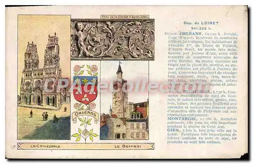 Cartes postales Orleans cath�drale beffroi