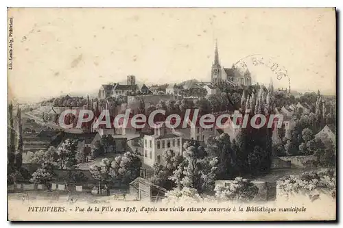 Cartes postales Pithiviers Vue De La Ville en 1838