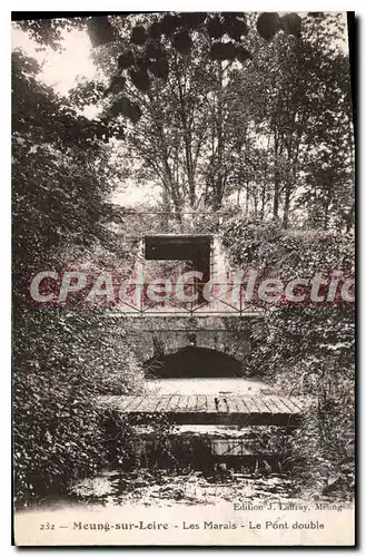 Ansichtskarte AK Meung Sur Loire Les Marais Le Pont Double