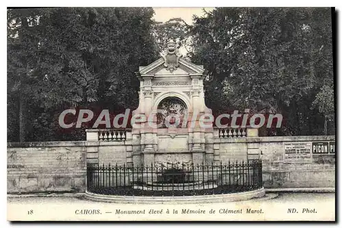 Ansichtskarte AK Cahors Monument Eleve A La Memoire De Clement  Marot