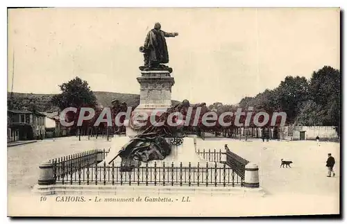 Cartes postales Cahors Le Monument De Gambetta