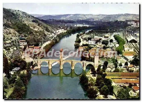 Cartes postales moderne Cahors Vue Aerienne Pont Valentre