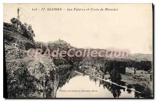 Ansichtskarte AK Gluges Les Falaises Et Croix De Mirandol