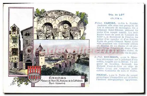 Cartes postales Cahors Eveche Du Lot