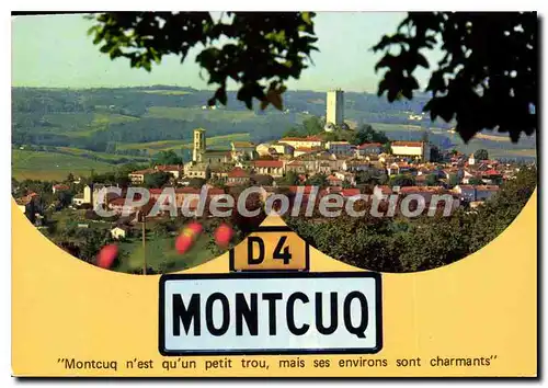 Moderne Karte Montcuq Capitale Du Quercy Blanc