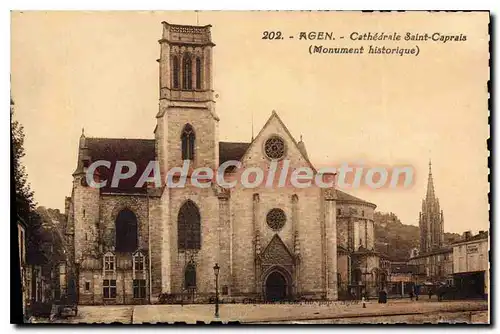 Ansichtskarte AK Agen Cathedrale Saint Caprais