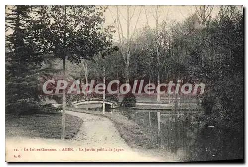 Cartes postales Agen Le Jardin Public De Jayan