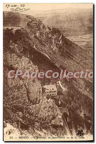 Cartes postales Mende L'Ermitage De Saint Privat Vu De La Croix
