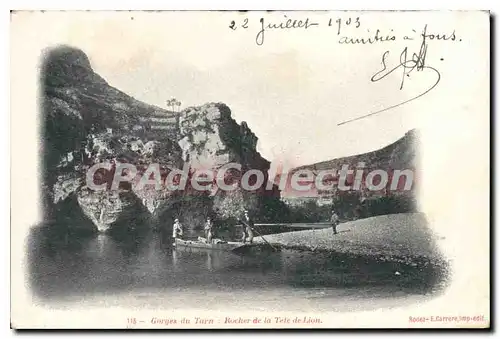 Cartes postales Gorges Du Tarn Rocher de la t�te de Lion