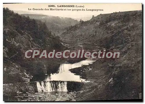 Cartes postales Langogne La Cascade Des Martinets Et Les Gorges