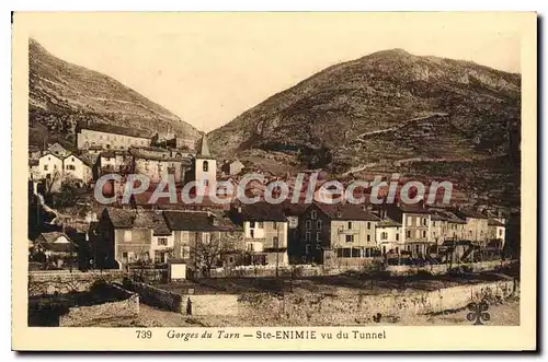 Cartes postales Gorges Du Tarn Ste Enimie Vue Du Tunnel