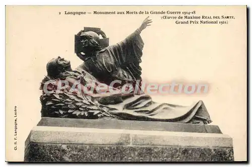 Cartes postales Langogne Monument Aux Morts De La Grande Guerre