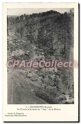 Cartes postales Serverette La Truyere A La Sortie Du Bau