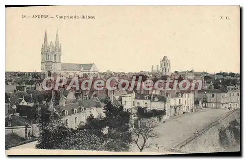 Cartes postales Angers Vue Prise Du Chateau