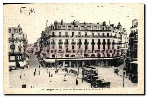 Cartes postales Angers La Place Du Ralliement Rue D'Alsace nouvelles galeries