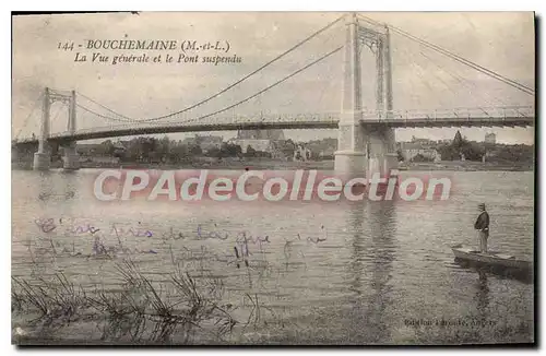 Cartes postales Bouchemaine La Vue Generale Et Le Pont Suspendu