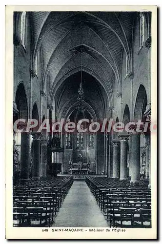 Ansichtskarte AK Saint Macaire Interieur De I'Eglise